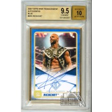 Ricochet 2020 Topps Transcendent WWE Blue Autograph Card #A-RC 5/5 BGS 9.5