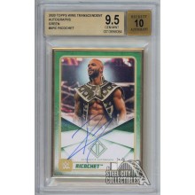 Ricochet 2020 Topps Transcendent WWE Green Autograph Card #A-RC 06/15 BGS 9.5