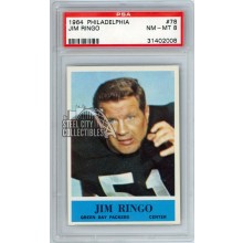 Jim Ringo 1964 Philadelphia Football Card #78 PSA 8