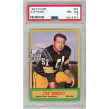 Jim Ringo 1963 Topps Football Card #91 PSA 8