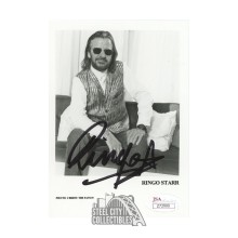 Ringo Starr Autographed 4x5 Black & White Photo - JSA LOA