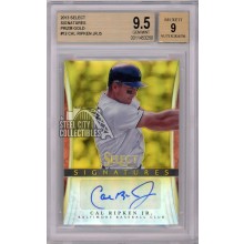 Cal Ripken Jr 2013 Panini Select Gold Autograph Card #CR 3/5 BGS 9.5