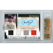Cal Ripken Jr 2005 Donruss Prime Patches Quad Patch Autograph Card #MLM-36 47/50 BGS 9.5