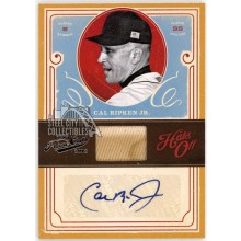 Cal Ripken Jr 2012 Panini Prime Cuts Hats Off Relic Autograph Card #1 4/8