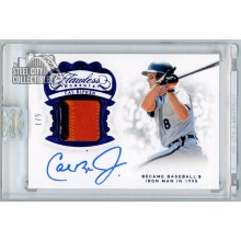 Cal Ripken Jr. 2019 Panini Flawless Moments Sapphire Patch Auto Card #FM-CR 5/7