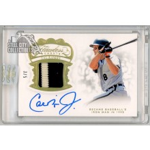 Cal Ripken Jr. 2019 Panini Flawless Moments Holo Gold Patch Auto Card #FM-CR 3/5