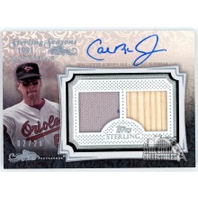 Cal Ripken Jr. 2020 Topps Sterling Seasons Dual Relic Autograph Card 02/25
