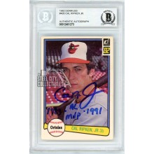Cal Ripken Jr 1982 Donruss "AL MVP" Autograph Rookie Card #405 BAS