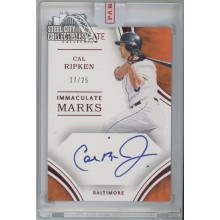 Cal Ripken Jr. 2016 Panini Immaculate Marks Red Autograph Card #IM-CR 17/25