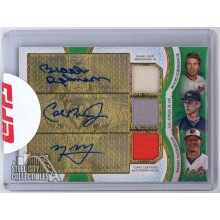 Ripken Jr., Robinson, Machado 2018 Topps Triple Threads Patch Auto Card 17/18