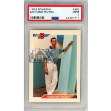 Mariano Rivera 1992 Bowman Rookie Card #302 PSA 9 (New Label)