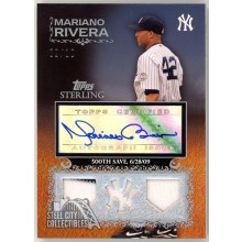 Mariano Rivera 2009 Topps Sterling 500 Saves Patch Autograph Card #35CA-79 09/10