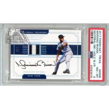 Mariano Rivera 2017 Panini National Treasures Patch Autograph Card #MI-MR 1/3 PSA 8