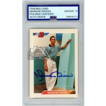 Mariano Rivera 1992 Bowman Autograph Rookie Card #302 PSA/DNA 10