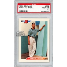 Mariano Rivera 1992 Bowman Rookie #302 PSA 10