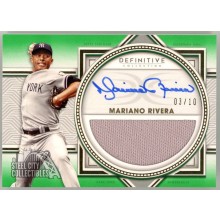 Mariano Rivera 2022 Topps Definitive Green Patch Autograph Card #DARC-MR 03/10