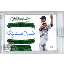 Mariano Rivera 2017 Panini Flawless Memorable Marks Green Autograph Card #MM-MR 3/3