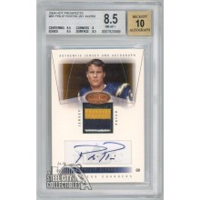 Philip Rivers 2004 Fleer Hot Prospects Rookie Patch Auto Card BGS 8.5 Auto 10