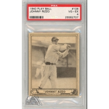 Johnny Rizzo 1940 Play Ball Baseball Card #108 PSA 4 VG-EX