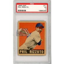 Phil Rizzuto 1948 Leaf Rookie Card #11 PSA 3 VG