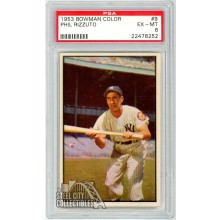 Phil Rizzuto 1953 Bowman Color Card #9 PSA 6 EX-MT (252)