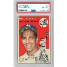 Phil Rizzuto 1954 Topps Card #17 PSA 8 NM-MT (740)