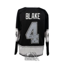 Rob Blake Autographed HOF 14 Los Angeles Custom Black Hockey Jersey - BAS