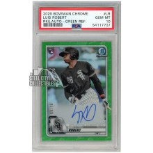 Luis Robert 2020 Bowman Chrome Green Refractor Rookie Autograph Card #CRA-LR 95/99 PSA 10