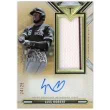 Luis Robert 2021 Topps Triple Threads Gold Jersey Autograph Card #ASJR-LR 24/25