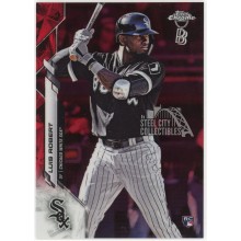 Luis Robert 2020 Topps Chrome Ben Baller Red Refractor Rookie Card #60 2/5