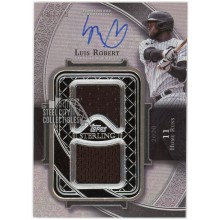 Luis Robert 2022 Topps Sterling Swings Game-Used Jersey Autograph Card #SWAR-LR 10/25