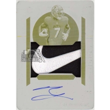 Bijan Robinson 2023 Panini National Treasures Nike Logo Rookie Patch Autograph Printing Plate Card #158 1/1