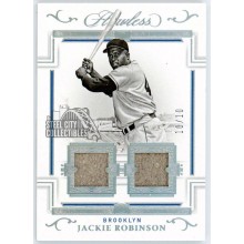 Jackie Robinson 2021 Panini Flawless Dual Game-Used Jersey Card #LM-JR 10/10