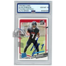 Bijan Robinson 2023 Panini Donruss Autograph Rated Rookie Card #305 PSA/DNA 10 (New Label)
