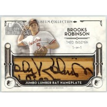Brooks Robinson 2014 Topps Museum Game-Used Bat Barrel Nameplate Card #JLNP-BR 1/1
