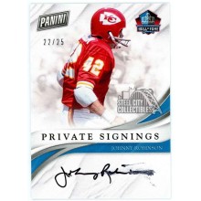 Johnny Robinson 2019 Panini Hall Of Fame Autograph Card #JR 22/25 (Smear)