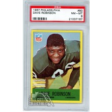 Dave Robinson 1967 Philadelphia Football Rookie Card #80 PSA 8 NM-MT