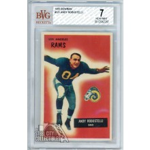 Andy Robustelli 1955 Bowman Card #121 BVG 7 Near Mint