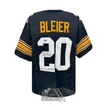 Rocky Bleier SB IX X XIII XIV Autographed Pittsburgh Custom Black Football Jersey - BAS