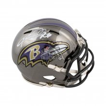 Rod Woodson Autographed Baltimore Ravens Chrome Mini Football Helmet - BAS COA