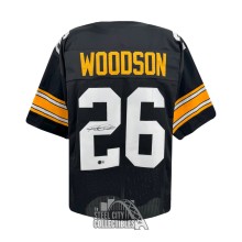 Rod Woodson Autographed Pittsburgh Custom Black Football Jersey - BAS (2 Signed)