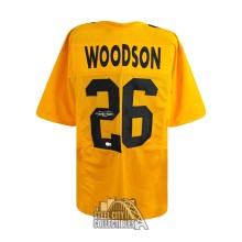 Rod Woodson Autographed Pittsburgh Custom Gold Football Jersey - BAS