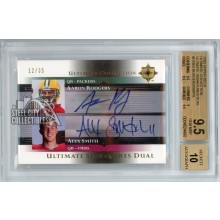 Aaron Rodgers Alex Smith 2005 Ultimate Dual Rookie Auto 12/35 BGS 9.5 AUTO 10