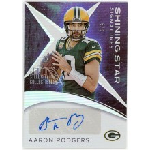 Aaron Rodgers 2021 Panini Customer Service Rewards Shining Star Autograph Card #SS-AR 4/5