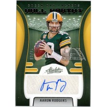 Aaron Rodgers 2021 Panini Absolute Hall Worthy Auto 3/15