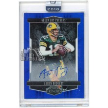 Aaron Rodgers 2018 Panini Honors Blue Auto 3/5