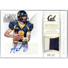 Aaron Rodgers 2015 Panini National Treasures Collegiate Patch Autograph Card #84 6/10