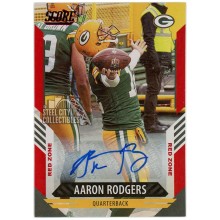 Aaron Rodgers 2021 Panini Score Red Zone Auto 10/10