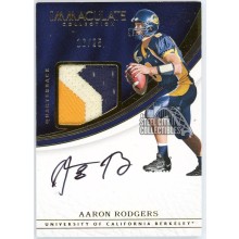Aaron Rodgers 2017 Panini Immaculate Collegiate Patch Autograph Card #1 16/25