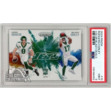 Aaron Rodgers Malachi Corley 2024 Panini Prizm Color Blast Duals Card #10 PSA 9